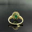 14K GOLD 3.1 CTW NATURAL EMERALD & DIAMOND RING