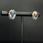 14K GOLD 3.74 CTW NATURAL AQUAMARINE & DIAMOND EARRINGS