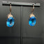14K GOLD 21.87 CTW NATURAL TOPAZ & DIAMOND EARRINGS