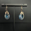 14K GOLD 21.87 CTW NATURAL TOPAZ & DIAMOND EARRINGS