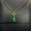 14K GOLD 2.05 CTW NATURAL EMERALD & DIAMOND NECKLACE