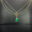 14K GOLD 2.05 CTW NATURAL EMERALD & DIAMOND NECKLACE