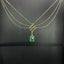 14K GOLD 2.05 CTW NATURAL EMERALD & DIAMOND NECKLACE