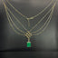 14K GOLD 2.05 CTW NATURAL EMERALD & DIAMOND NECKLACE