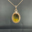 14K GOLD 31.45 CTW NATURAL CITRINE & DIAMOND PENDANT( WITHOUT CHAIN )