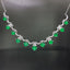 14K GOLD 11.22 CTW NATURAL EMERALD & DIAMOND NECKLACE