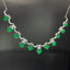 14K GOLD 11.22 CTW NATURAL EMERALD & DIAMOND NECKLACE