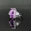 14K GOLD 5.72 CTW NATURAL KUNZITE & SAPPHIRE RING
