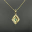 14K GOLD 0.38 CTW NATURAL EMERALD & DIAMOND PENDANT( WITHOUT CHAIN )