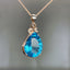 14K GOLD 23.79 CTW NATURAL TOPAZ & DIAMOND PENDANT( WITHOUT CHAIN )