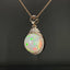 14K GOLD 14.85 CTW NATURAL OPAL & DIAMOND PENDANT( WITHOUT CHAIN )