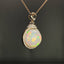 14K GOLD 14.85 CTW NATURAL OPAL & DIAMOND PENDANT( WITHOUT CHAIN )