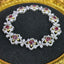 14K GOLD 8.84 CTW NATURAL RUBY & DIAMOND BRACELET