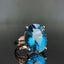 14K GOLD 16.66 CTW NATURAL TOPAZ & DIAMOND RING