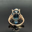 14K GOLD 16.66 CTW NATURAL TOPAZ & DIAMOND RING