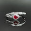 14K GOLD 0.47 CTW NATURAL RUBY & DIAMOND & SNAKE RING