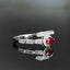 14K GOLD 0.47 CTW NATURAL RUBY & DIAMOND & SNAKE RING
