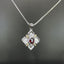 14K GOLD 0.33 CTW NATURAL RUBY & DIAMOND PENDANT( WITHOUT CHAIN )