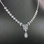 14K GOLD 3.82 CT NATURAL H DIAMOND NECKLACE