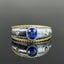 14K GOLD 0.49 CTW NATURAL SAPPHIRE & DIAMOND RING