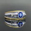 14K GOLD 0.49 CTW NATURAL SAPPHIRE & DIAMOND RING