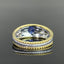 14K GOLD 0.49 CTW NATURAL SAPPHIRE & DIAMOND RING