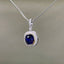 14K GOLD 2.33 CTW NATURAL SAPPHIRE & DIAMOND PENDANT( WITHOUT CHAIN )