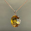 14K GOLD 15.02 CTW NATURAL CITRINE & DIAMOND PENDANT( WITHOUT CHAIN )