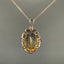14K GOLD 15.02 CTW NATURAL CITRINE & DIAMOND PENDANT( WITHOUT CHAIN )