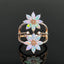 14K GOLD 1.0 CTW NATURAL OPAL & DIAMOND RING
