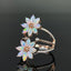 14K GOLD 1.0 CTW NATURAL OPAL & DIAMOND RING