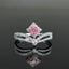 14K GOLD 0.41 CTW NATURAL PINK DIAMOND & DIAMOND RING