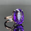 14K GOLD 12.24 CTW NATURAL AMETHYST & DIAMOND RING