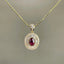 14K GOLD 0.82 CTW NATURAL RUBY & DIAMOND PENDANT( WITHOUT CHAIN )