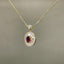 14K GOLD 0.82 CTW NATURAL RUBY & DIAMOND PENDANT( WITHOUT CHAIN )