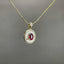 14K GOLD 0.82 CTW NATURAL RUBY & DIAMOND PENDANT( WITHOUT CHAIN )