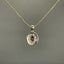 14K GOLD 0.82 CTW NATURAL RUBY & DIAMOND PENDANT( WITHOUT CHAIN )