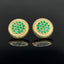 14K GOLD 0.82 CT NATURAL EMERALD & DIAMOND EARRINGS