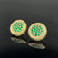14K GOLD 0.82 CT NATURAL EMERALD & DIAMOND EARRINGS