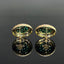 14K GOLD 0.82 CT NATURAL EMERALD & DIAMOND EARRINGS