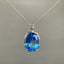 14K GOLD 23.43 CTW NATURAL TOPAZ & DIAMOND PENDANT( WITHOUT CHAIN )