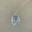 14K GOLD 23.43 CTW NATURAL TOPAZ & DIAMOND PENDANT( WITHOUT CHAIN )