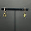 14K GOLD 2.6 CT NATURAL CITRINE & DIAMOND EARRINGS