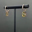 14K GOLD 2.6 CT NATURAL CITRINE & DIAMOND EARRINGS