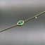 14K GOLD 0.38 CTW VIVID GREEN NATURAL EMERALD & DIAMOND BRACELET