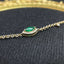 14K GOLD 0.38 CTW VIVID GREEN NATURAL EMERALD & DIAMOND BRACELET