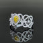 14K GOLD 0.57 CTW NATURAL YELLOW DIAMOND & DIAMOND RING