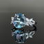 14K GOLD 3.38 CTW NATURAL AQUAMARINE & DIAMOND RING