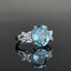 14K GOLD 3.38 CTW NATURAL AQUAMARINE & DIAMOND RING