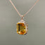 14K GOLD 10.00 CTW NATURAL CITRINE & DIAMOND PENDANT( WITHOUT CHAIN )